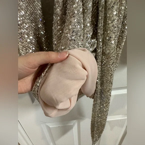 NEW Jenny Yoo New Year’s Eve Angie Dress in Silver Nude New Year’s Eve Dress - Picture 6 of 11